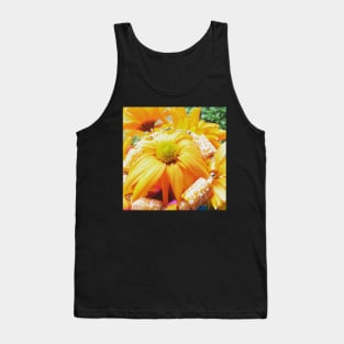 Orange Flower Power Tank Top